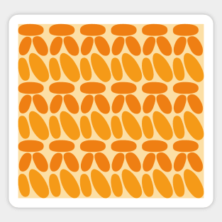 Pseudo crochet pattern in orange and yellow Sticker